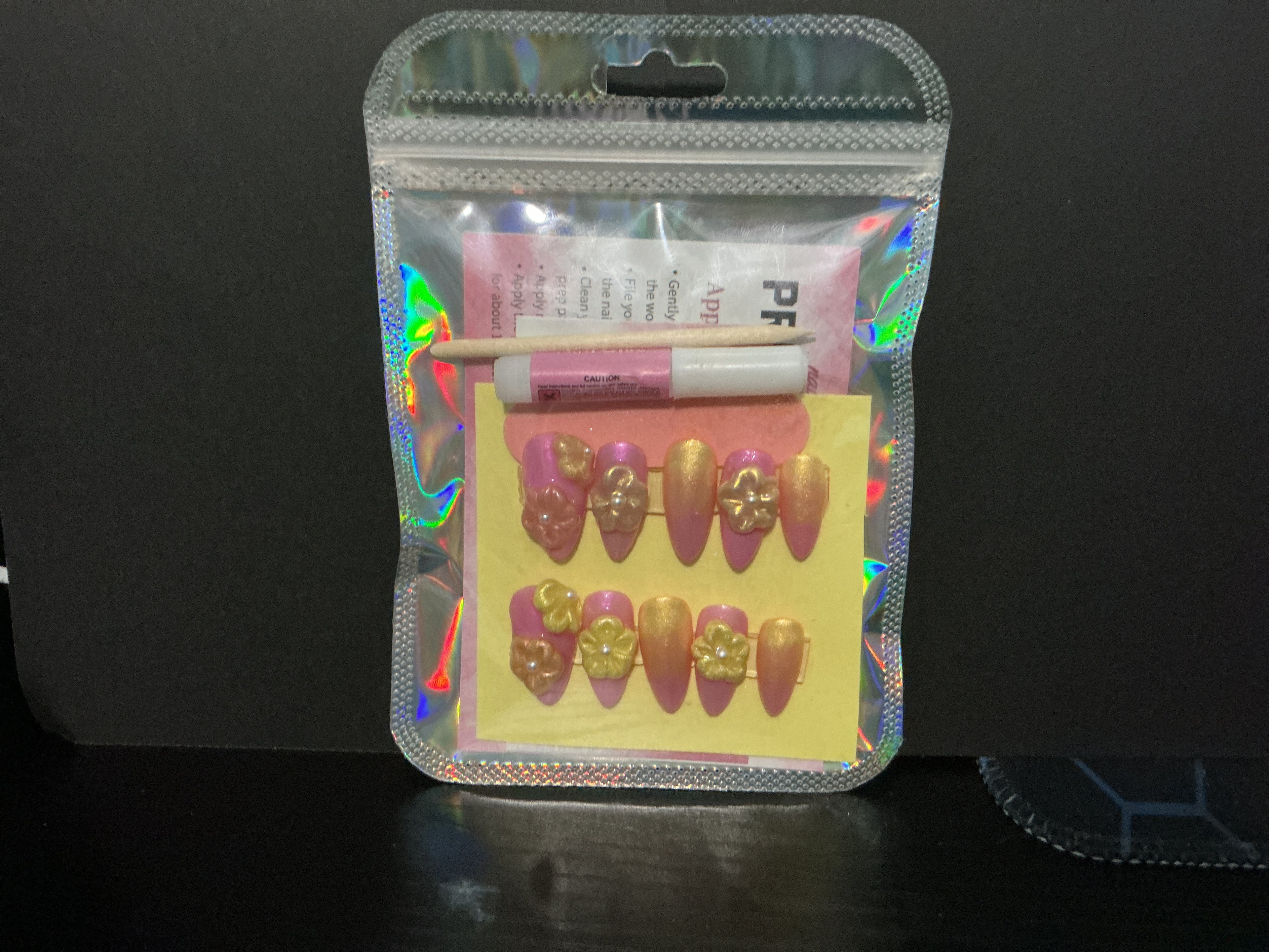 3D flower nails